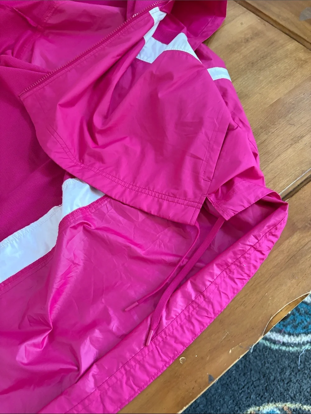 Nike Hot Pink Hooded Windrunner with White Accents Size XXL